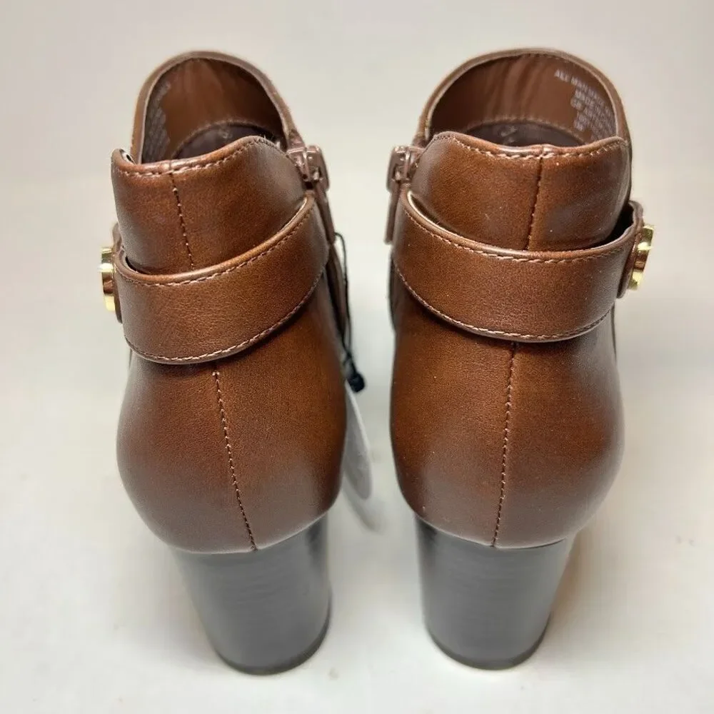 Giani Bernini Womens 8 M Mocha Artemyss Faux Leather High Heel Booties NIB QV1